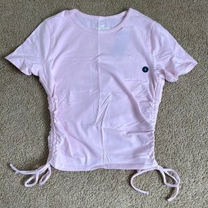 Hollister Co. Hollister Pink Ruched Baby Tee Crop Top